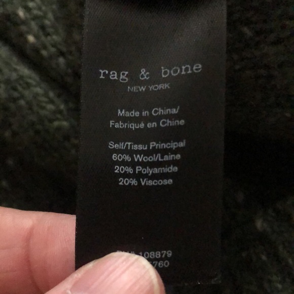 Rag & bone gorgeous knit sweater! Great leather woven buttons. Big puff sleeves! - Picture 7 of 7